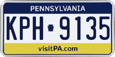 PA license plate KPH9135