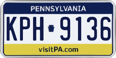 PA license plate KPH9136