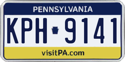 PA license plate KPH9141