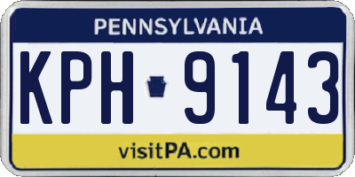 PA license plate KPH9143