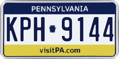 PA license plate KPH9144