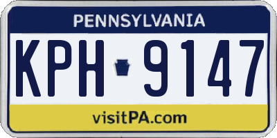 PA license plate KPH9147