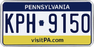 PA license plate KPH9150