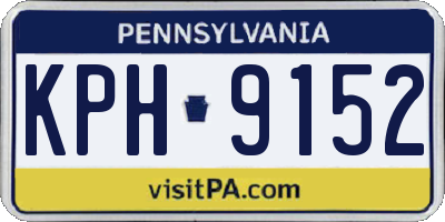 PA license plate KPH9152