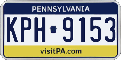 PA license plate KPH9153