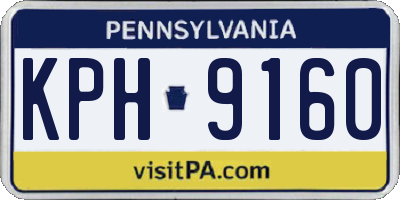 PA license plate KPH9160