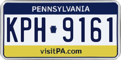 PA license plate KPH9161