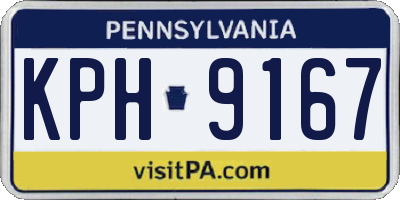 PA license plate KPH9167