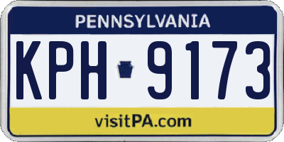 PA license plate KPH9173