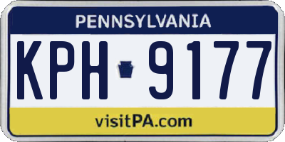 PA license plate KPH9177