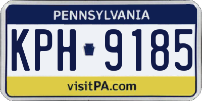 PA license plate KPH9185