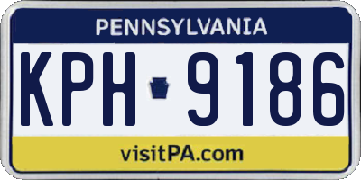 PA license plate KPH9186