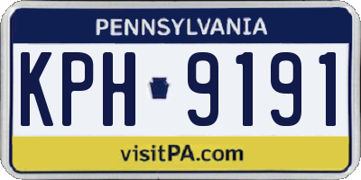 PA license plate KPH9191