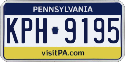 PA license plate KPH9195