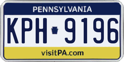 PA license plate KPH9196