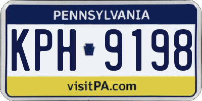 PA license plate KPH9198