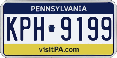 PA license plate KPH9199