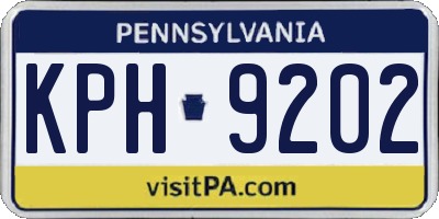PA license plate KPH9202