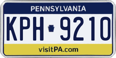 PA license plate KPH9210