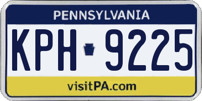 PA license plate KPH9225