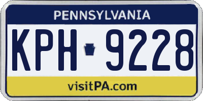 PA license plate KPH9228