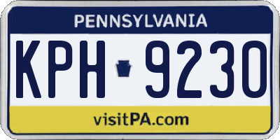 PA license plate KPH9230
