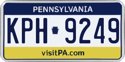 PA license plate KPH9249