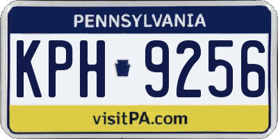 PA license plate KPH9256