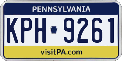 PA license plate KPH9261