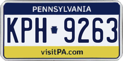 PA license plate KPH9263