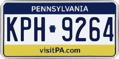 PA license plate KPH9264
