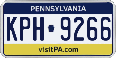 PA license plate KPH9266