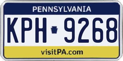 PA license plate KPH9268