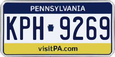 PA license plate KPH9269