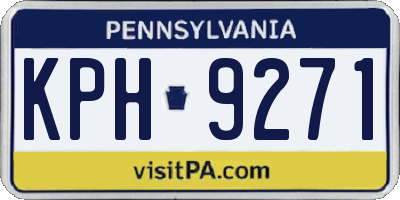 PA license plate KPH9271