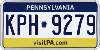 PA license plate KPH9279