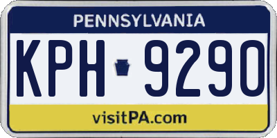 PA license plate KPH9290