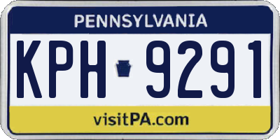 PA license plate KPH9291
