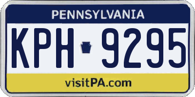 PA license plate KPH9295