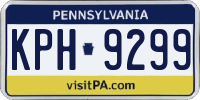 PA license plate KPH9299