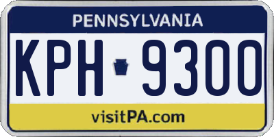 PA license plate KPH9300