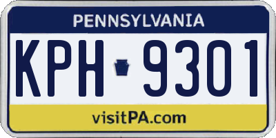 PA license plate KPH9301