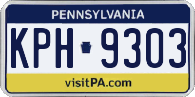 PA license plate KPH9303