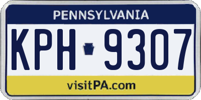 PA license plate KPH9307