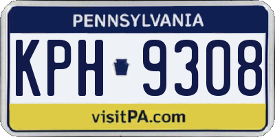PA license plate KPH9308