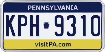 PA license plate KPH9310