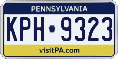 PA license plate KPH9323