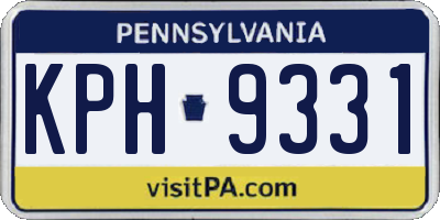 PA license plate KPH9331