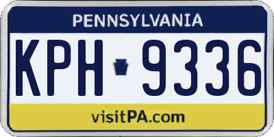 PA license plate KPH9336