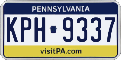PA license plate KPH9337